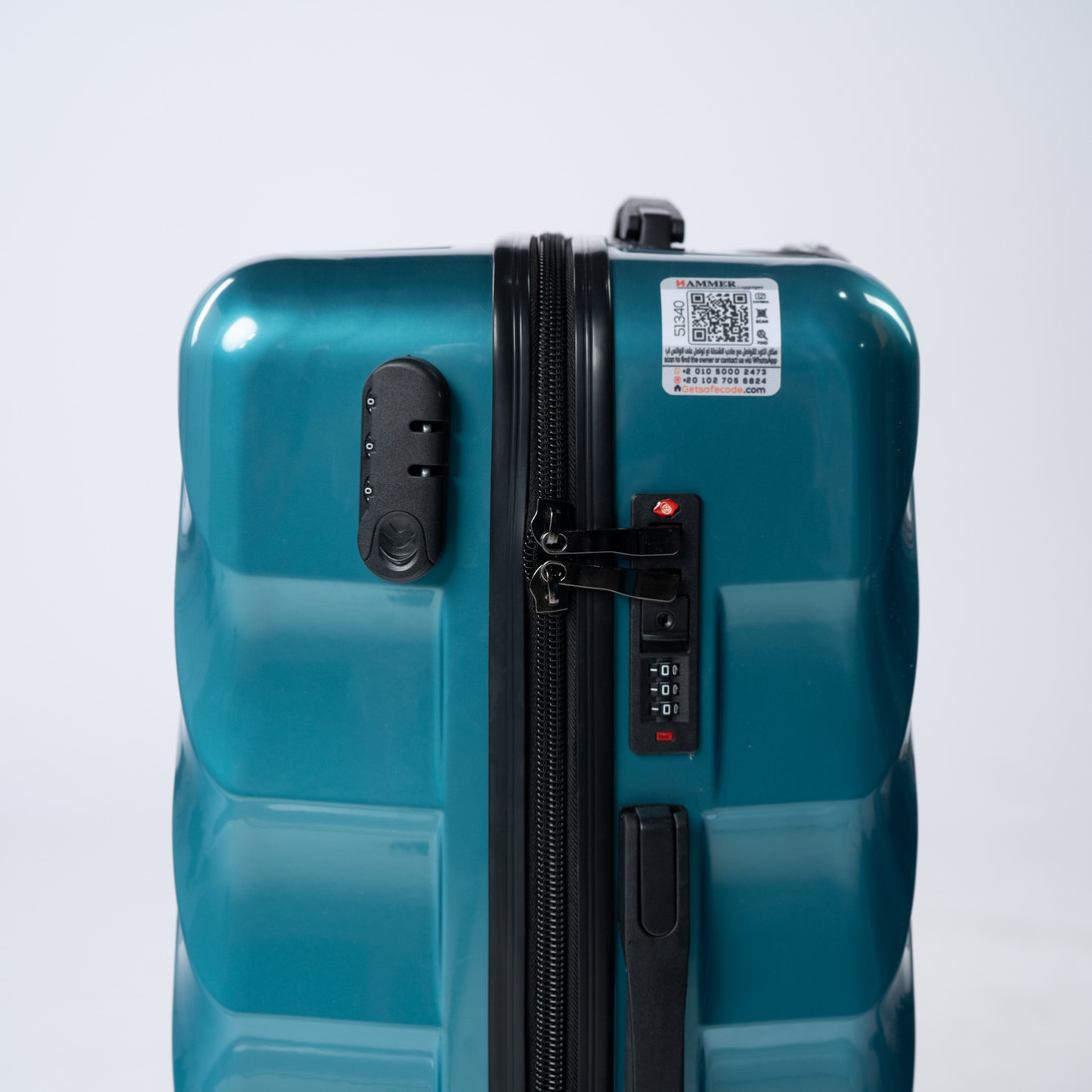 22 Inch Sea Wave Inspired Luggage Stylish Secure Travels Hammer